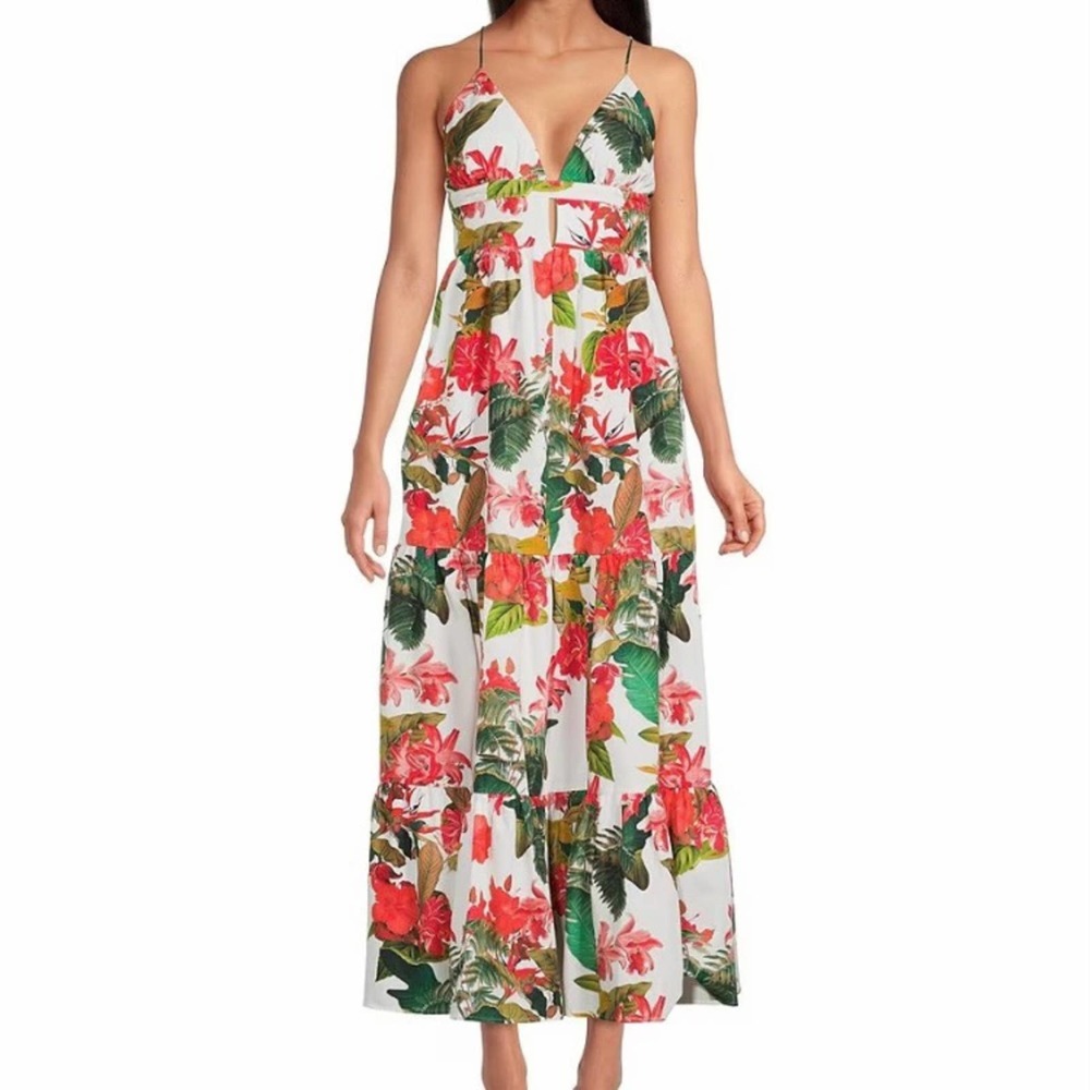 Gianni Bini Scarlett Tropical Floral Print
Sleeveless Dress New